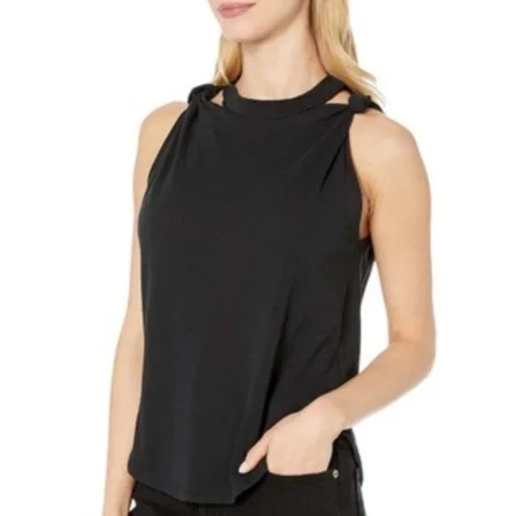 Free People The Twist Black Tank Top. XS,S - Picture 7 of 7